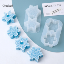 Greaked 3D Christmas Ornaments Silicone Candle Mold DIY Handmade Gingerbread Man Elk Snowflake Scented Candles Soap Craft Molds Home Dec