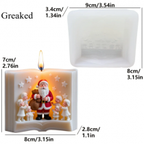Greaked Christmas locomotive candle silicone mold Christmas tree snowflake Train gypsum mould New Year gift locomotive resin molds