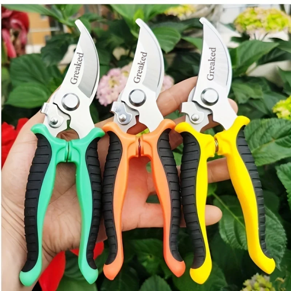 Greaked Stainless Steel Professional Gardening Shears Pruning branches Fruit trees Flowers Household Pruning Tools Shears 
