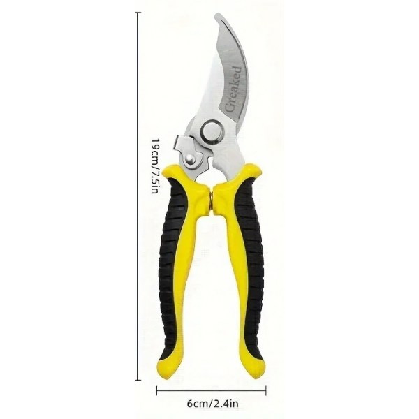 Greaked Stainless Steel Professional Gardening Shears Pruning branches Fruit trees Flowers Household Pruning Tools Shears 