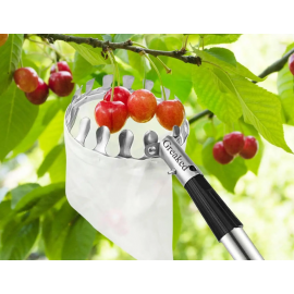 Greaked Stainless Steel Splicing Rod Fruit Picker 160cm Telescopic Pole High Tree Orchard Picking Tool For Farm Garden Supplies