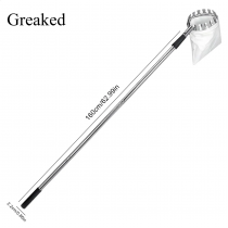 Greaked Stainless Steel Splicing Rod Fruit Picker 160cm Telescopic Pole High Tree Orchard Picking Tool For Farm Garden Supplies