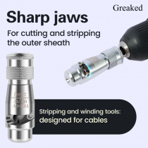 Greaked Fast Stripping Wire Tool and Twisting Tool Adjustable Cable Peeling Twister Electric Wire Peeling Machine for 2.5-10 square