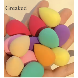 Greaked 6Pcs Mini Makeup Sponge Powder Puff Beauty Sponge for Makeup Concealer Liquid Foundation Face Cosmetic Puff Make Up Sponge