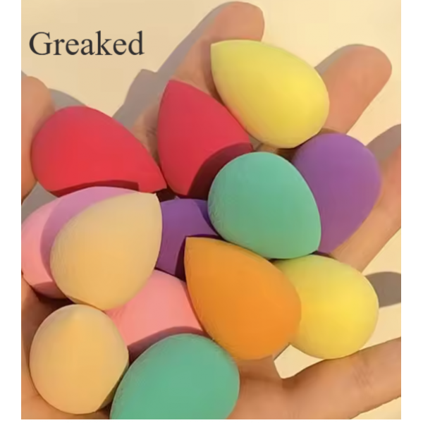 Greaked 6Pcs Mini Makeup Sponge Powder Puff Beauty Sponge for Makeup Concealer Liquid Foundation Face Cosmetic Puff Make Up Sponge