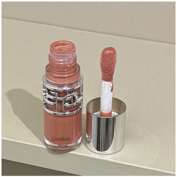 Greaked Transparent Moisturizing Lip Gloss Hydrating Drying Lips Mirror Lipstick Makeup Crystal Lip Oil Mirror Lip Glaze Tinted Plumper 