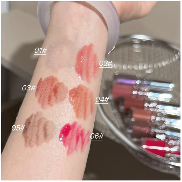 Greaked Transparent Moisturizing Lip Gloss Hydrating Drying Lips Mirror Lipstick Makeup Crystal Lip Oil Mirror Lip Glaze Tinted Plumper 