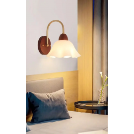 Greaked Modern Indoor Wall Light Lamp Suitable For Bedroom Bedside Living Room Home Decor Light Fixture Wooden Vintage LED Wall Lamps