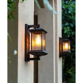 Greaked Outdoor Wall Lamp Metal Waterproof Outside Wall Lights AC90-260V Exterior Wall Lighting for Hotel Villa Big Porch Garden Gate
