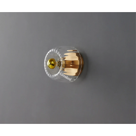 Greaked Modern Bauhaus Glass Wall Lamp E14 AC110-240V Decorative Light for Balcony Corridor Staircase Entrance Indoor Ceiling Lighting