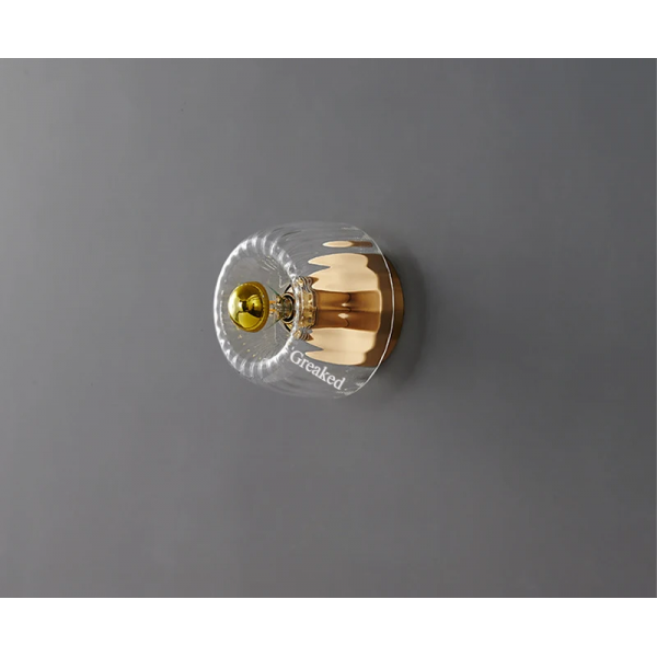 Greaked Modern Bauhaus Glass Wall Lamp E14 AC110-240V Decorative Light for Balcony Corridor Staircase Entrance Indoor Ceiling Lighting