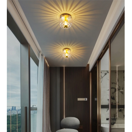 Greaked Modern Bauhaus Glass Wall Lamp E14 AC110-240V Decorative Light for Balcony Corridor Staircase Entrance Indoor Ceiling Lighting