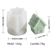 Greaked 3D House Candle Silicone Mold Cute Small House Scented Plaster Craft Mold DIY Bird Flower House Resin Casting Home Decorate Tool